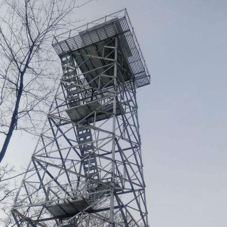 Galvanized Cuard Tower Four-Leg Steel Structure Frame Observation Tower