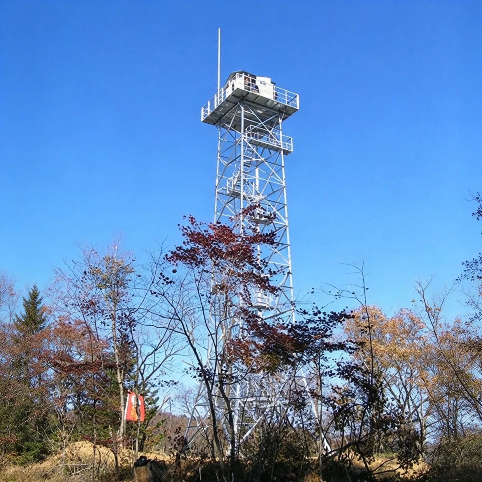 Customized 4-Legged Galvanized Steel Observation Guard Tower